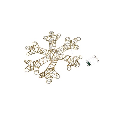 УЦЕНКА Фигура светодиодная «Снежинка», 40×0.5×40 см, 40 LED, ААх2 (не в компл.), Т/БЕЛЫЙ