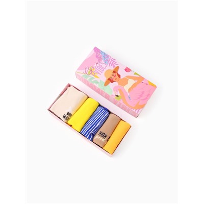 Носки женские KAFTAN Good vibes, набор 5 пар, размер 35-38