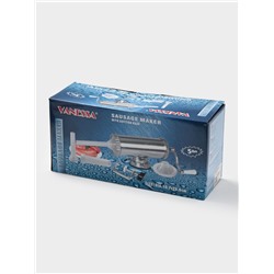 Шприц колбасный, 2.5 кг, 34×12×15 см, 3 насадки, нержавеющая сталь