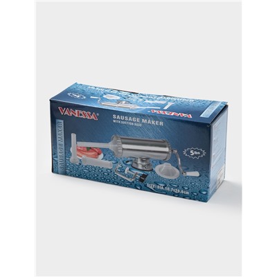 Шприц колбасный, 2.5 кг, 34×12×15 см, 3 насадки, нержавеющая сталь