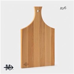Доска разделочная деревянная с ручкой Magistro, 40×24×1.2 см, дуб