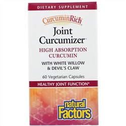 Natural Factors, CurcuminRich, средство для суставов на основе куркумина, 60 вегетарианских капсул
