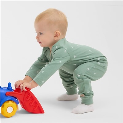 Лонгслив детский MINAKU, рост 68-74 см, оливковый