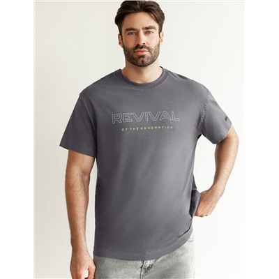 Свободная футболка  с авторским принтом