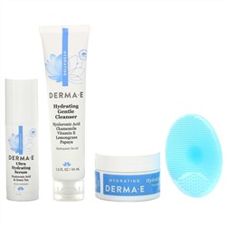 Derma E, увлажнение в дороге, дорожный набор для очищения и красоты, из 5 предметов