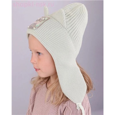 01-8-H Ушанка для девочки (50-52)