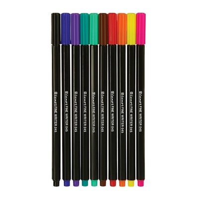 Набор ручек капиллярных 10 цветов Luxor, Fine Writer 045, 0.8 мм, европодвес