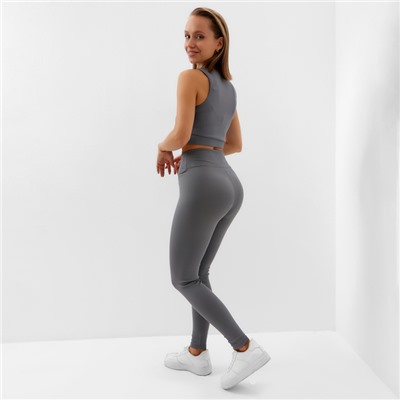 Легинсы спортивные женские MINAKU, графит, размер 42