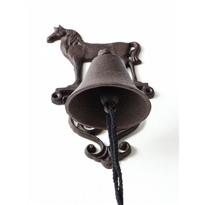Колокол настенный «Конь», чугун, сувенирный декор, 13.5×14×25 см