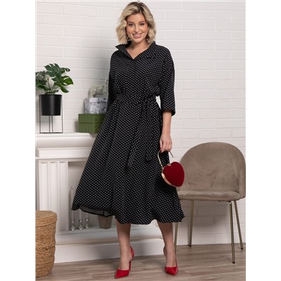 Платье Доминанта НЬЮ (черное/горох) П15242-16М