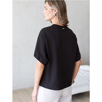 Футболка из тонкого премиального футера с эластаном