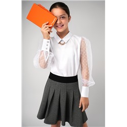 Нарядная блузка для девочки с длинным рукавом Happyfox