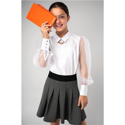 Нарядная блузка для девочки с длинным рукавом Happyfox