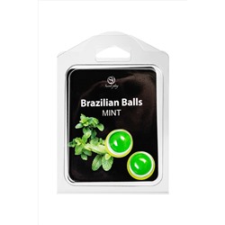 Набор из 2 шариков с массажным маслом Brazilian Balls с ароматом мяты