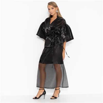 Костюм с юбкой из органзы, Очарование момента (2 в 1, с поясом)