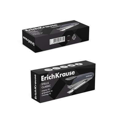 Степлер 10 на 15 листов 61737 "Классика" черный ErichKrause