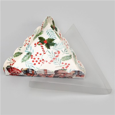 Коробка для печенья, «Новогодняя Ёлка», 18×18×4 см, Новый год