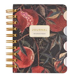 Записная книжка "Art journal" А6,120 л. на гребне, с разделителями "Гранат"