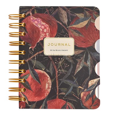 Записная книжка "Art journal" А6,120 л. на гребне, с разделителями "Гранат"