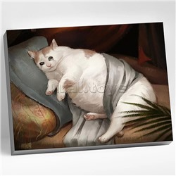 Картина по номерам 40х50 "Толстый котик" (23 цвета)