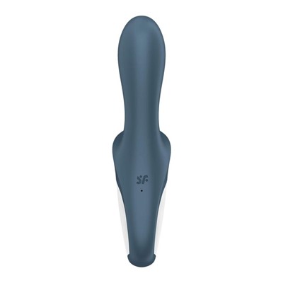 Серый анальный вибратор с функцией расширения Air Pump Booty 2