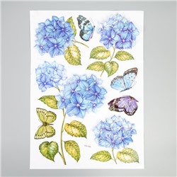 Наклейка интерьерная 3D «Гортензии», 50×35 см