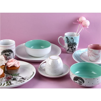Тарелка керамическая «Ёжик», 25.5 см, Dolce Ceramo