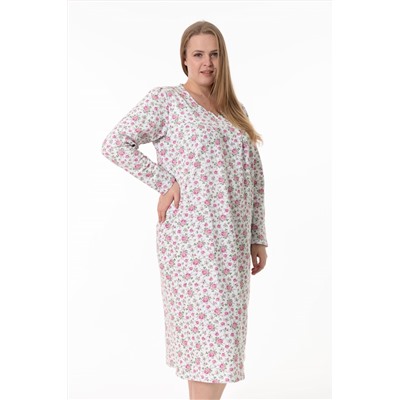 Сорочка с начесом длинный рукав М30061бр