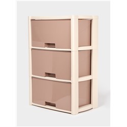 УЦЕНКА Комод 3-х секционный 47.5×30×71 см «Колорит», цвет бежевый