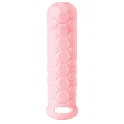 Розовый фаллоудлинитель Homme Long - 15,5 см.