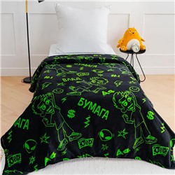 Плед «Павлинка А4. Неон», 150×200 см, аэрософт 190 г/м²