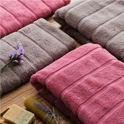 Полотенце махровое Love Life «Ария» 70×140 см, пыльная роза, 100% хл, микро-коттон, 450 г/м²