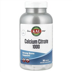KAL, цитрат кальция 1000, 180 таблеток (333 мг в 1 таблетке)