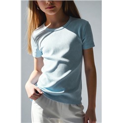 Футболка для девочки в рубчик из рибаны Happyfox