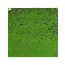 Мох искусственный, декоративный, полотно 1×1 м, зелёный на чёрном, Greengo