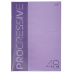 Тетрадь А4  48л клетка пластиковая обложка "PROGRESSIVE" Фиолетовая (084961) 48Т4В1 Хатбер