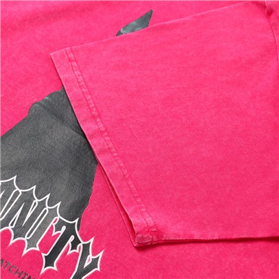 Футболка женская из вареного хлопка MIST Insanity, розовая, размер 42-44