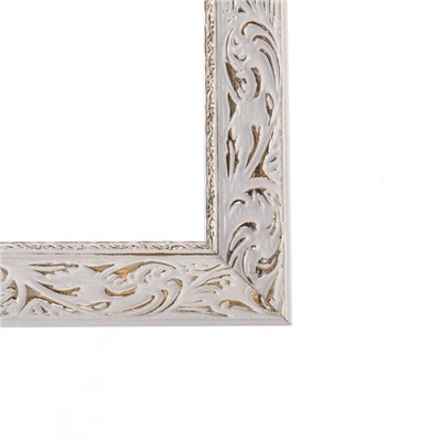 Рама для картин (зеркал) 40×50×4 см, дерево «Версаль», бело-золотая