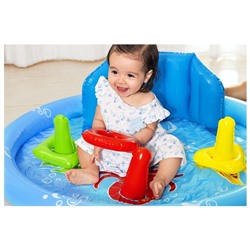 УЦЕНКА Бассейн надувной «Ракушка», 115×89×76 см, с навесом, от 6 месяцев, 52568 Bestway