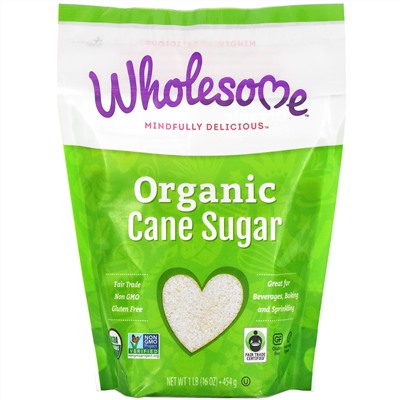 Wholesome, Organic Cane Sugar, 1 lb (454 g)