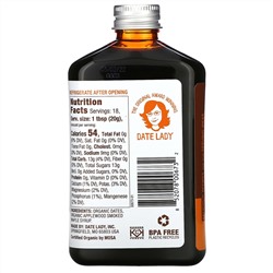Date Lady, Gluten Free, Smoked Maple Date Syrup, 12.8 oz (362 g)