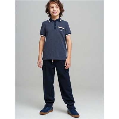 Джемпер трикотажный с воротником поло для мальчиков