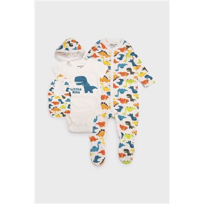 Комплект (Боди+Комбинезон+Чепчик+Нагрудник) PLAYTODAY, 1121476