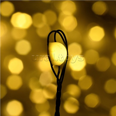 Электрогирлянда Мишура, 3м, 100 ламп, цветная, зеленый провод