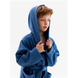 Халат детский «Экономь и Я», размер 34, хлопок 100%, синий