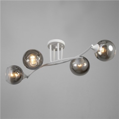 Светильник потолочный BayerLux «Снежа», люстра 4хЕ27, 40 Вт, белый, 81×33×21 см