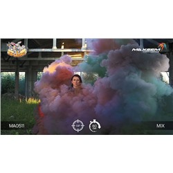 Дымовой фонтан - набор цветного дыма красный, синий, желтый, зеленый, оранжевый MA0511 / Mix (60 сек.)