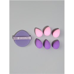 Спонжи для макияжа, в футляре, набор - 7 шт., МИКС