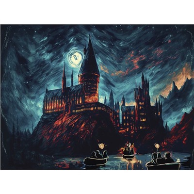 Алмазная мозаика с полным заполнением на холсте «Замок», 30×40 см