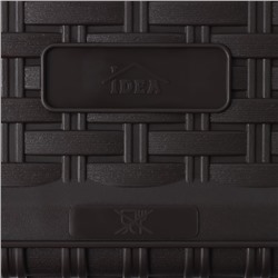 Ящик для цветов балконный «Ротанг», 12 л, 57.5×18×16 см, пластик, коричневый